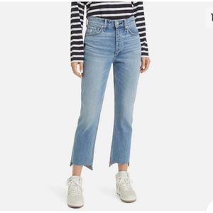 Rag & Bone - NINA HIGH WAIST STEP HEM ANKLE CIGARETTE JEANS IN DELAVAN